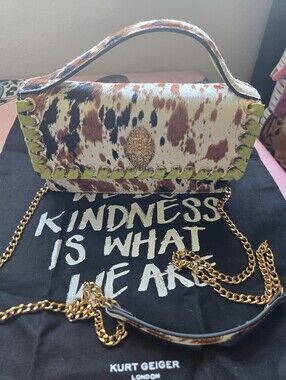 Kurt Geiger Cowprint Crossbody with dust bag